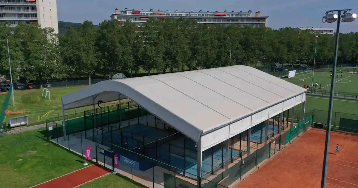 Custom Green Frame Transparent Sports Tent