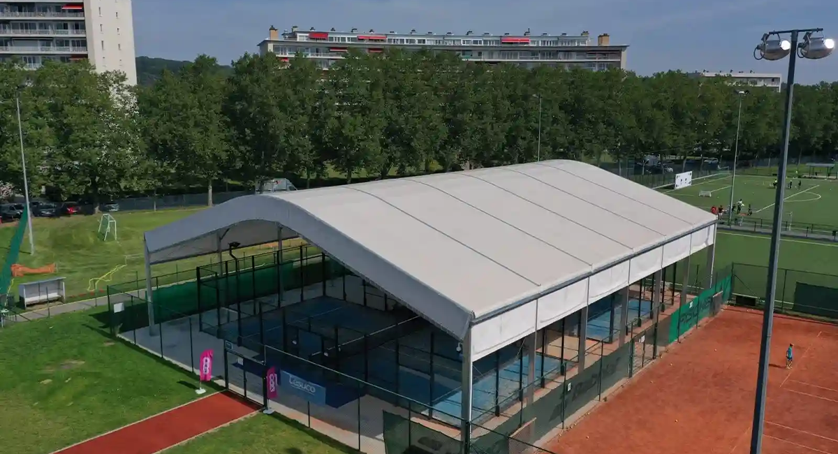 Custom Green Frame Transparent Sports Tent